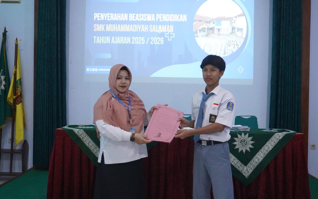 Penyerahan Beasiswa Pendidikan SMK Muhammadiyah Salaman